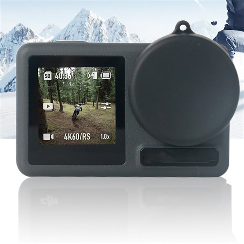 2Pcs For DJI Osmo Action 3/Action 4 Sports Camera Soft Silicone Lens Cover Protective Cap Accessories