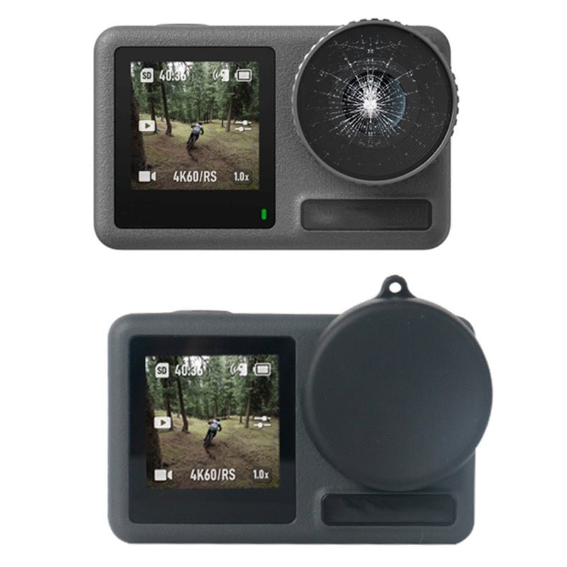 2Pcs For DJI Osmo Action 3/Action 4 Sports Camera Soft Silicone Lens Cover Protective Cap Accessories
