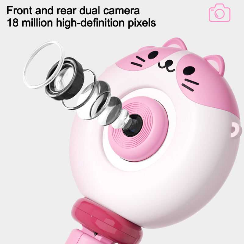 S8 2.0 Inch IPS Screen Cute Kids Camera Children Boy Girl Portable Digital Camera (with Handheld Tripod TF Card Card Reader)