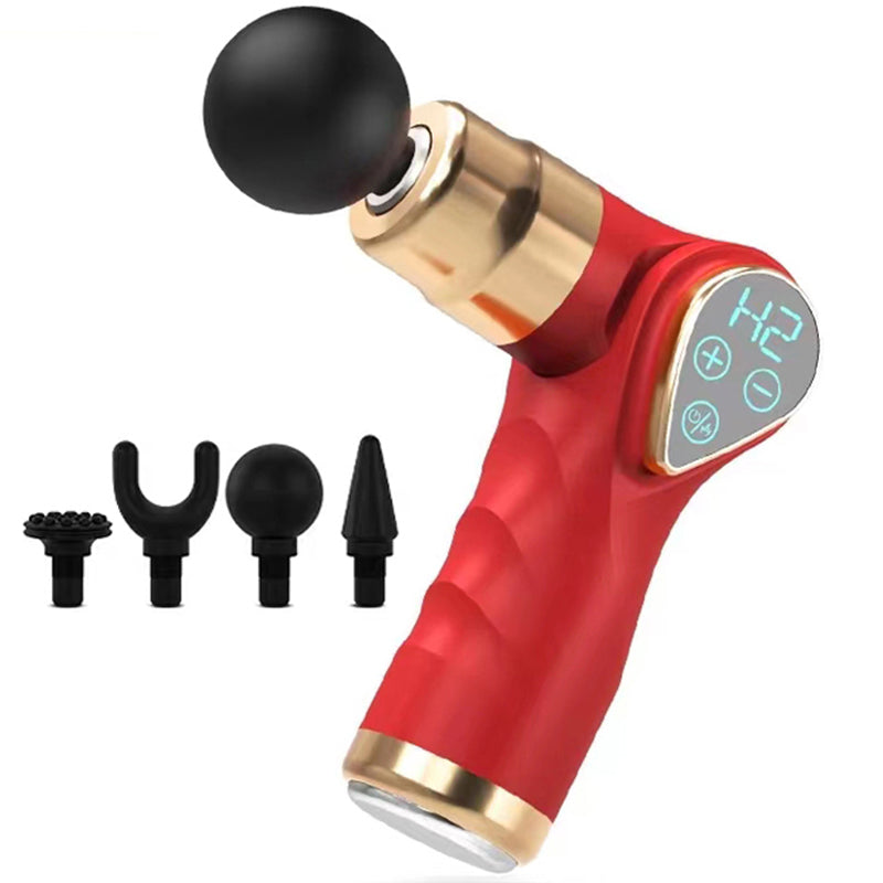 32 Gears Folding Massage Tool Massage Gun Muscle Relaxing Hot Compression Massager with Digital Display Screen