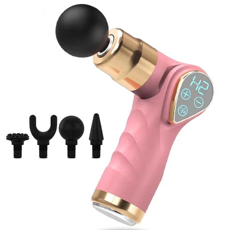 32 Gears Folding Massage Tool Massage Gun Muscle Relaxing Hot Compression Massager with Digital Display Screen