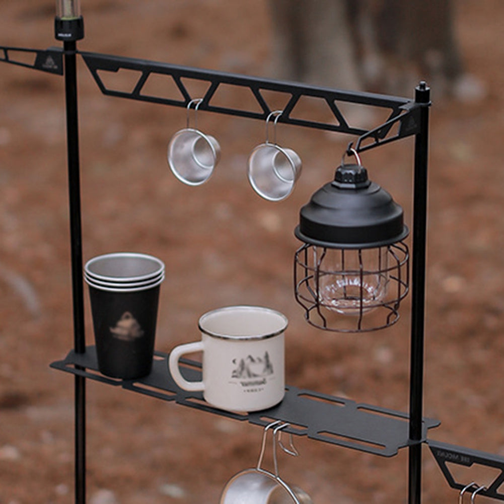 Camping Table Storage Rack Detachable Multi-functional Aluminum Alloy Desktop Shelf Travel Hiking Supplies Style A
