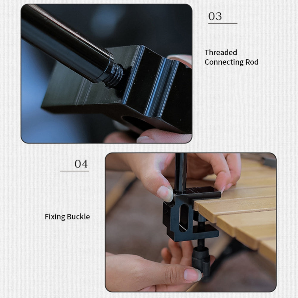 Camping Table Storage Rack Detachable Multi-functional Aluminum Alloy Desktop Shelf Travel Hiking Supplies Style A