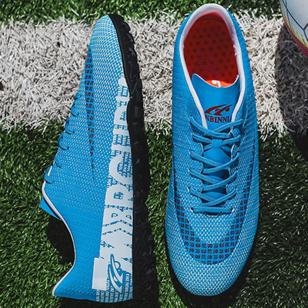 1313 One Pair Womens Soccer Cleats Mens Football Boots Low-Top Lace-Up Non-Slip Crushed Spikes Outdoor Sport Shoes Sneakers