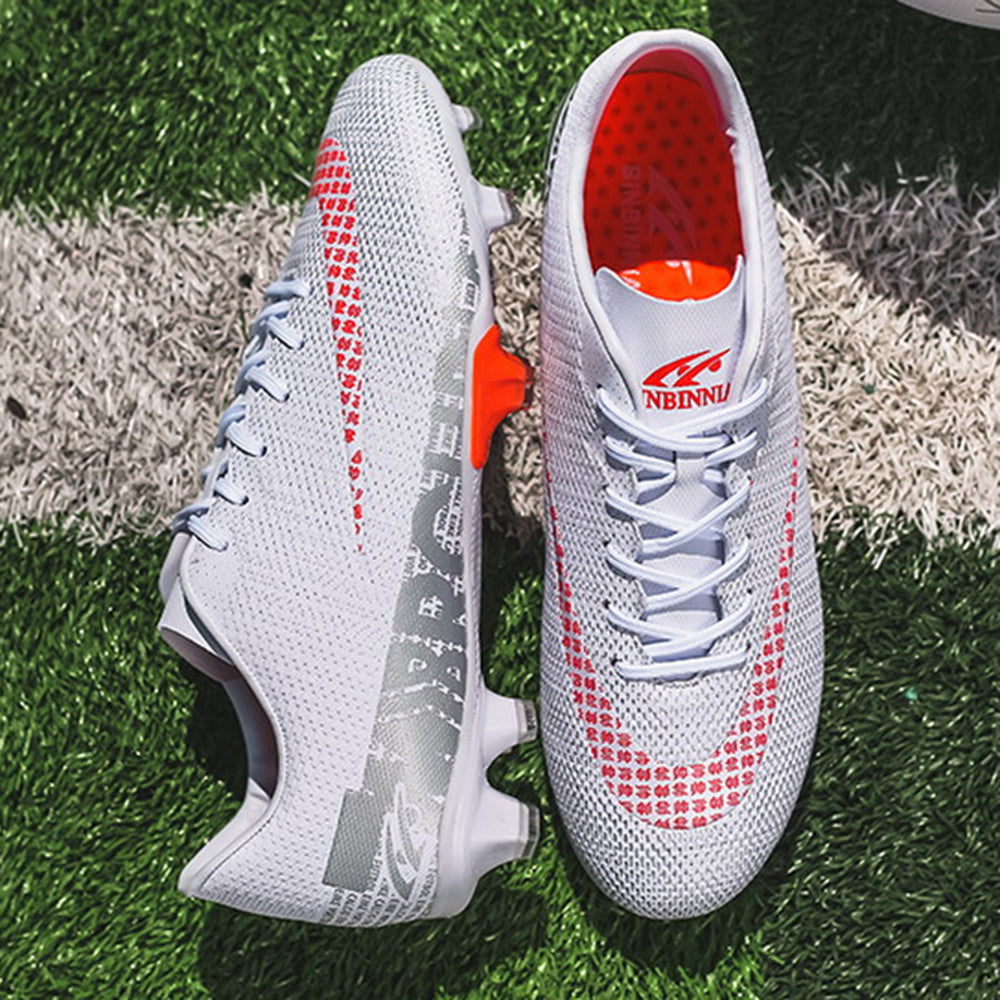 1313 One Pair FG Mens Soccer Cleats Football Boots Spikes Shoes Low-Top Outdoor Indoor Training Athletic Sneaker