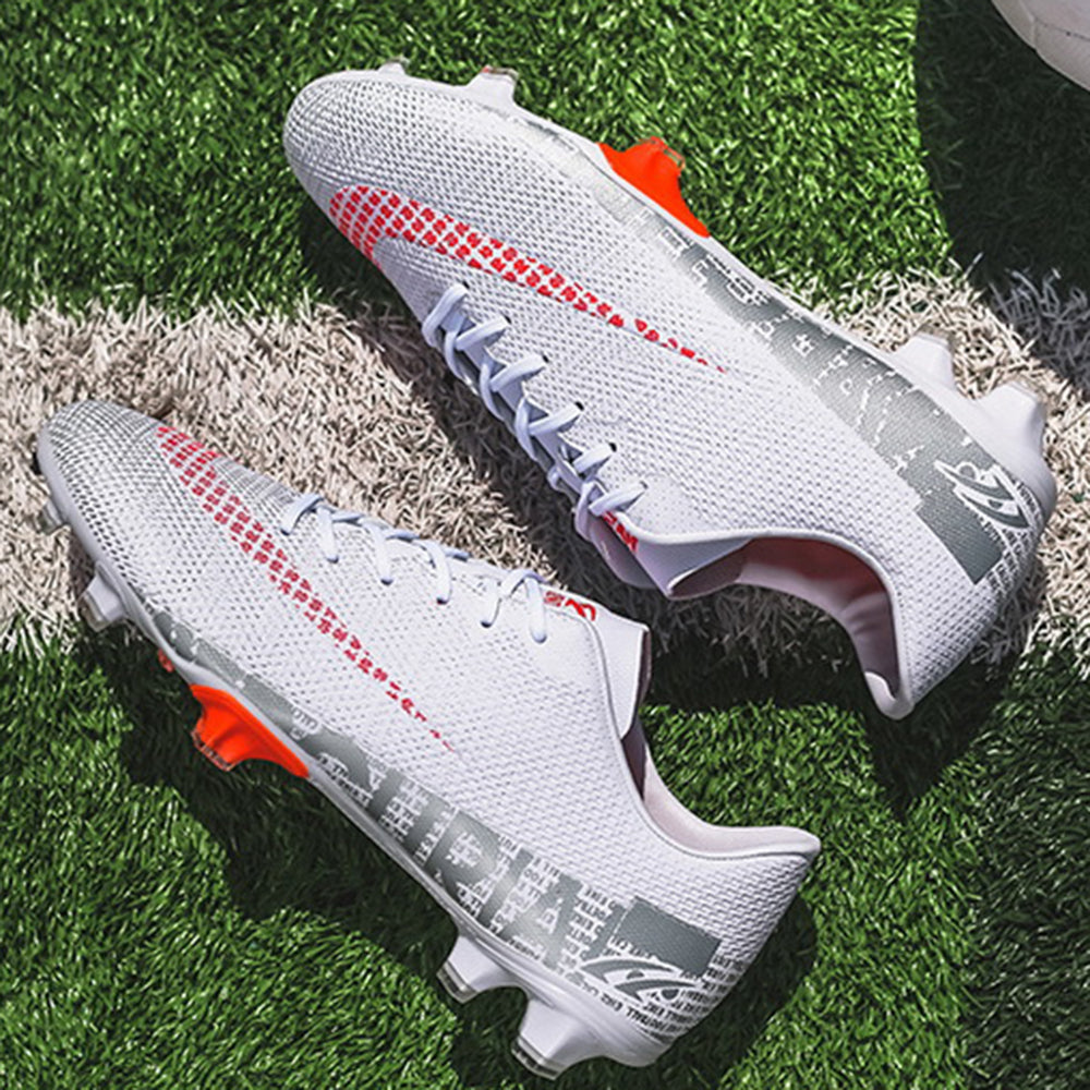1313 One Pair FG Mens Soccer Cleats Football Boots Spikes Shoes Low-Top Outdoor Indoor Training Athletic Sneaker