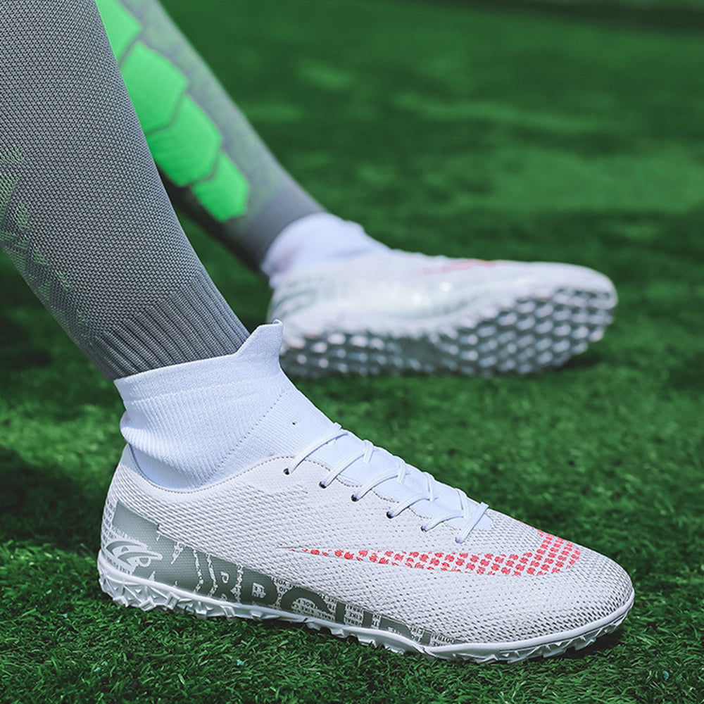 1313 One Pair Mens Football Sports Shoes TF Outdoor Boy High-top Soccer Training Boots Sneakers