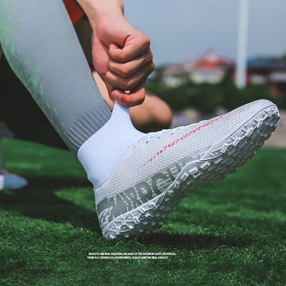 1313 One Pair Mens Football Sports Shoes TF Outdoor Boy High-top Soccer Training Boots Sneakers