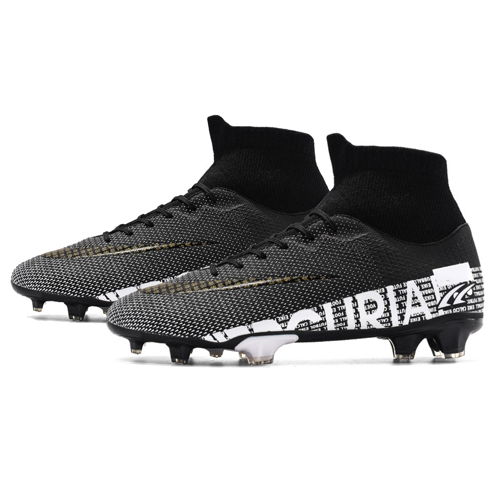 1313 One Pair Cleats Soccer Shoes FG High-top Spikes Football Shoes for Youth Professional Training Ankle Boots