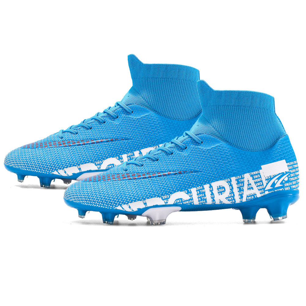 1313 One Pair Mens Soccer Cleats Football Boots Spikes Shoes High-Top Running Walking Athletic Football Boots
