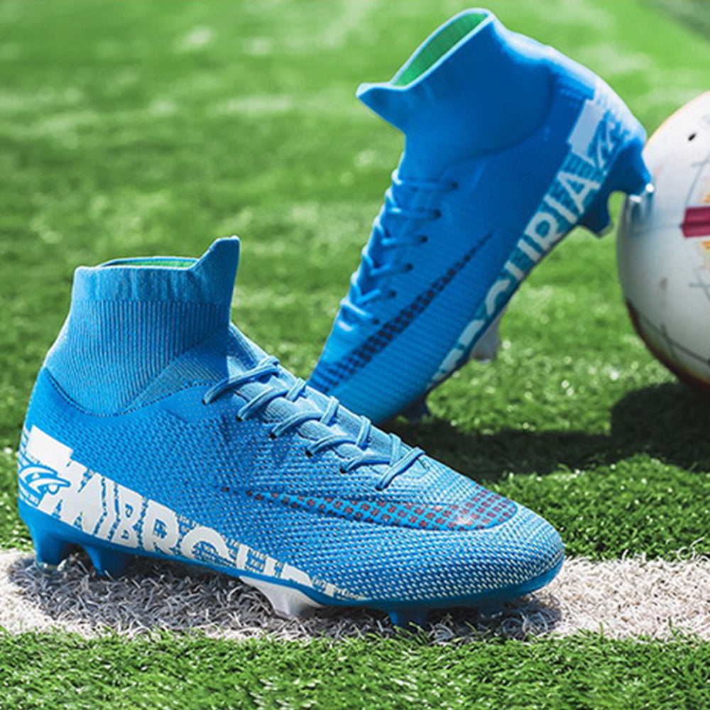 1313 One Pair Mens Soccer Cleats Football Boots Spikes Shoes High-Top Running Walking Athletic Football Boots