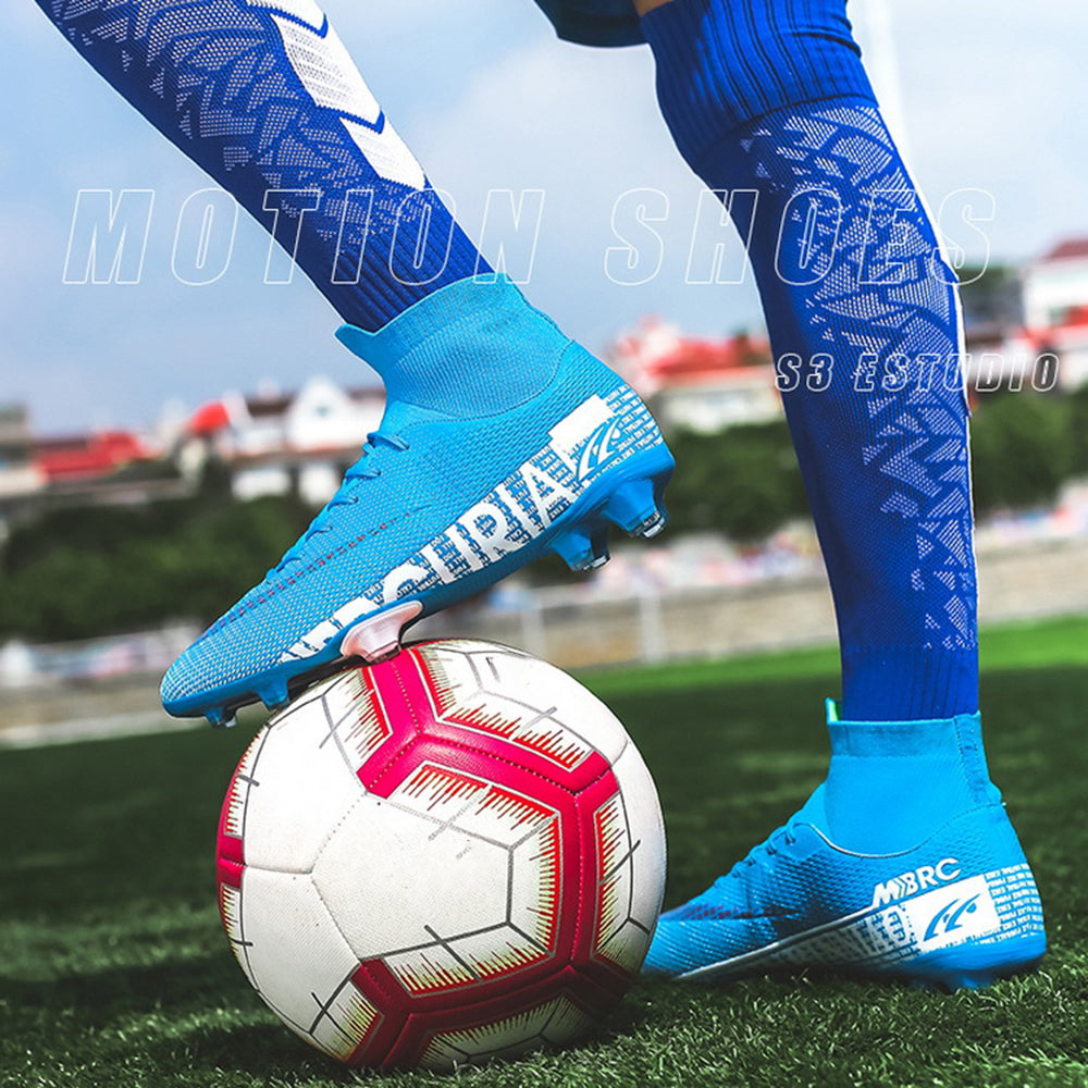 1313 One Pair Mens Soccer Cleats Football Boots Spikes Shoes High-Top Running Walking Athletic Football Boots