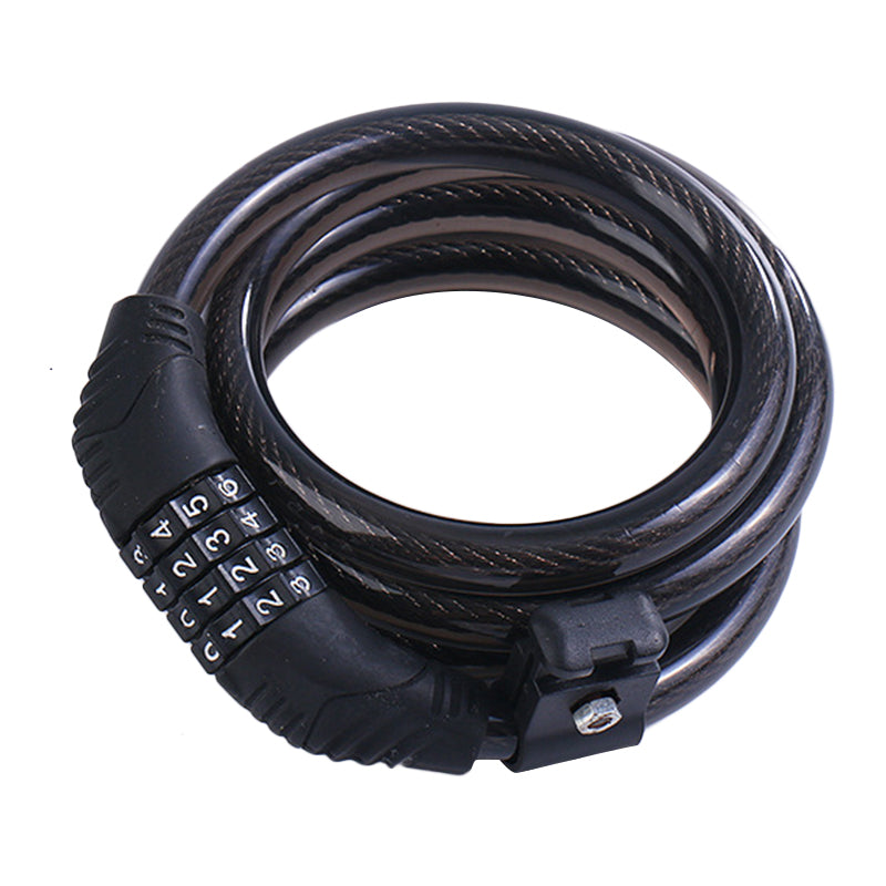 120cm 4 Digit Password Bicycle Steel Cable Security Lock Anti-theft MTB Bike Scooter Combination Code Lock