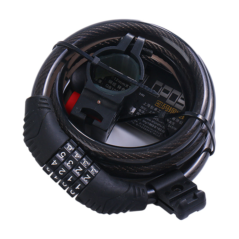 120cm 4 Digit Password Bicycle Steel Cable Security Lock Anti-theft MTB Bike Scooter Combination Code Lock