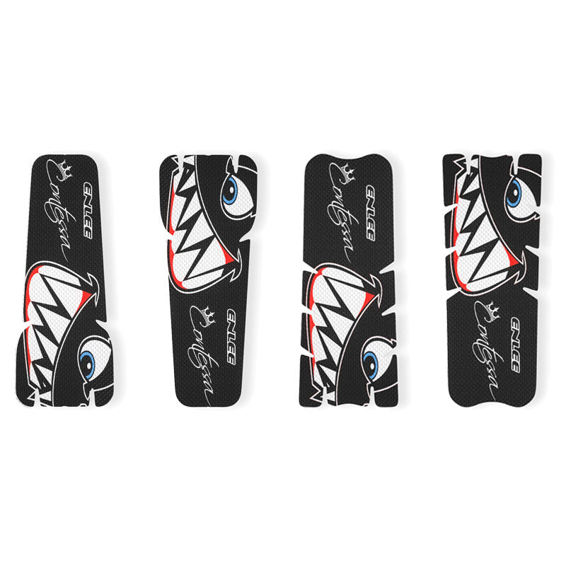 ENLEE EM2201 2Pcs Road Mountain Bike Crank Protective Sticker 2Pcs Handlebar Sticker Bicycle Decor Stickers Set