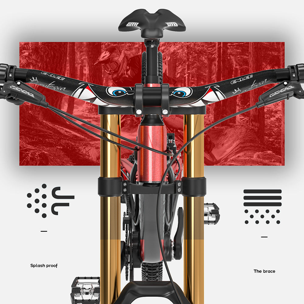 ENLEE EM2201 2Pcs Road Mountain Bike Crank Protective Sticker 2Pcs Handlebar Sticker Bicycle Decor Stickers Set