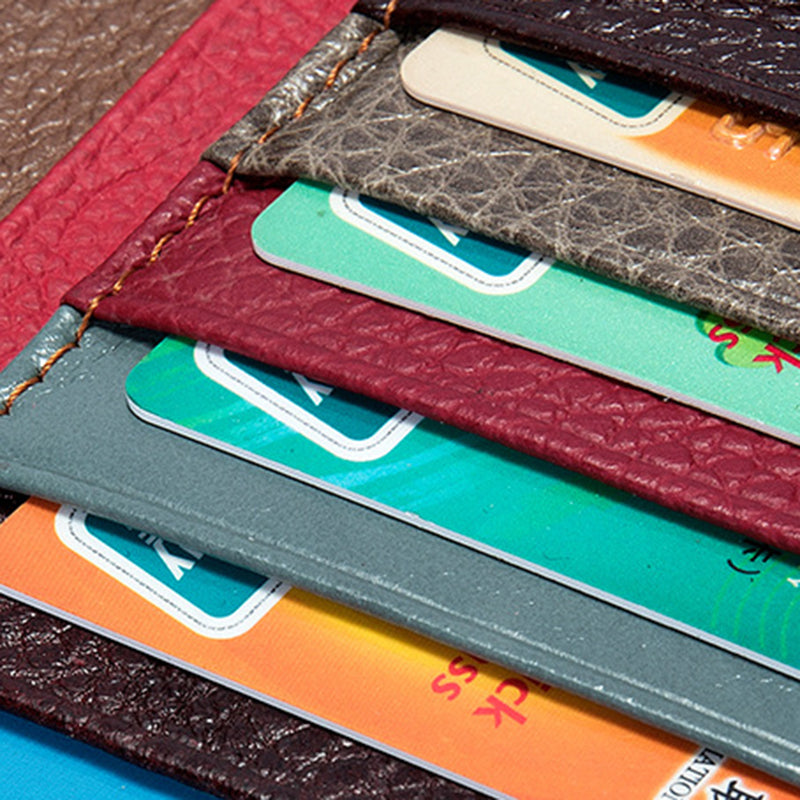 4202 Color Splicing Cellphone Clutch Women Purse Top Layer Cowhide Leather Tri-fold Long Wallet