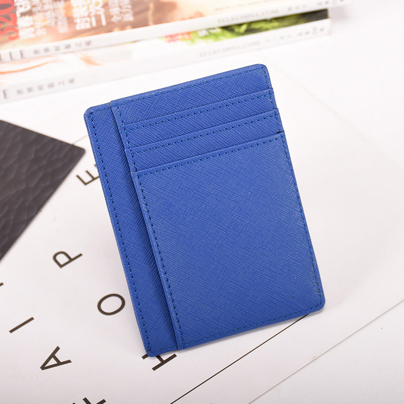 AP15 RFID Blocking Card Holder Pouch Genuine Cowhide Leather Compact Size Bank Card Storage Bag