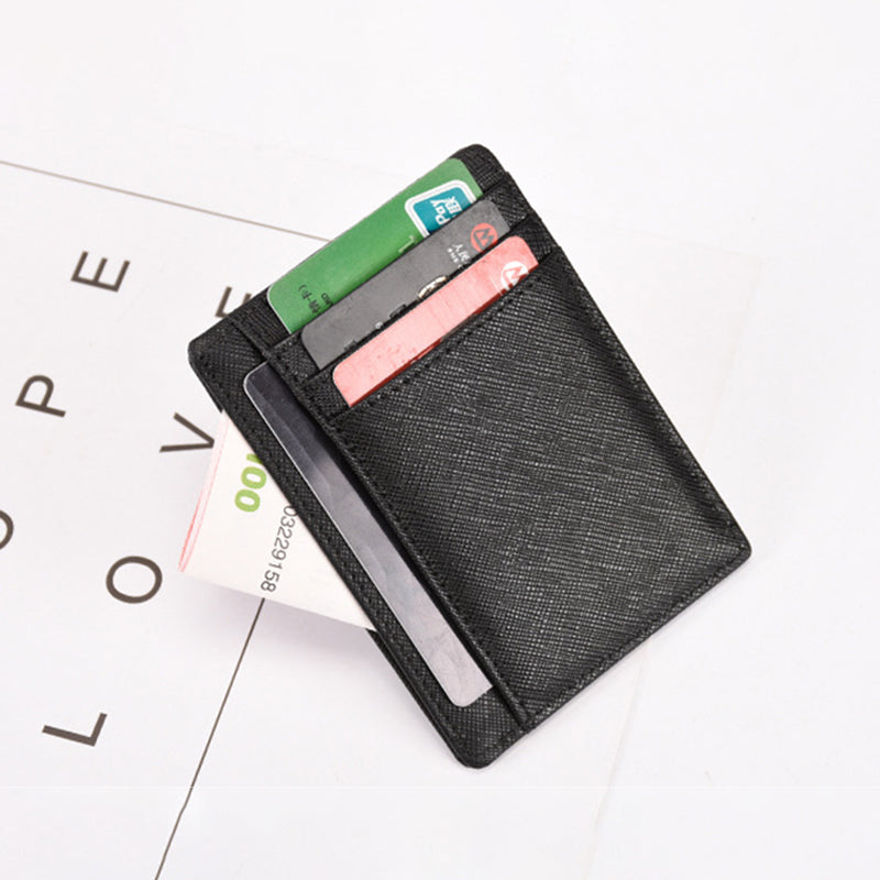 AP15 RFID Blocking Card Holder Pouch Genuine Cowhide Leather Compact Size Bank Card Storage Bag