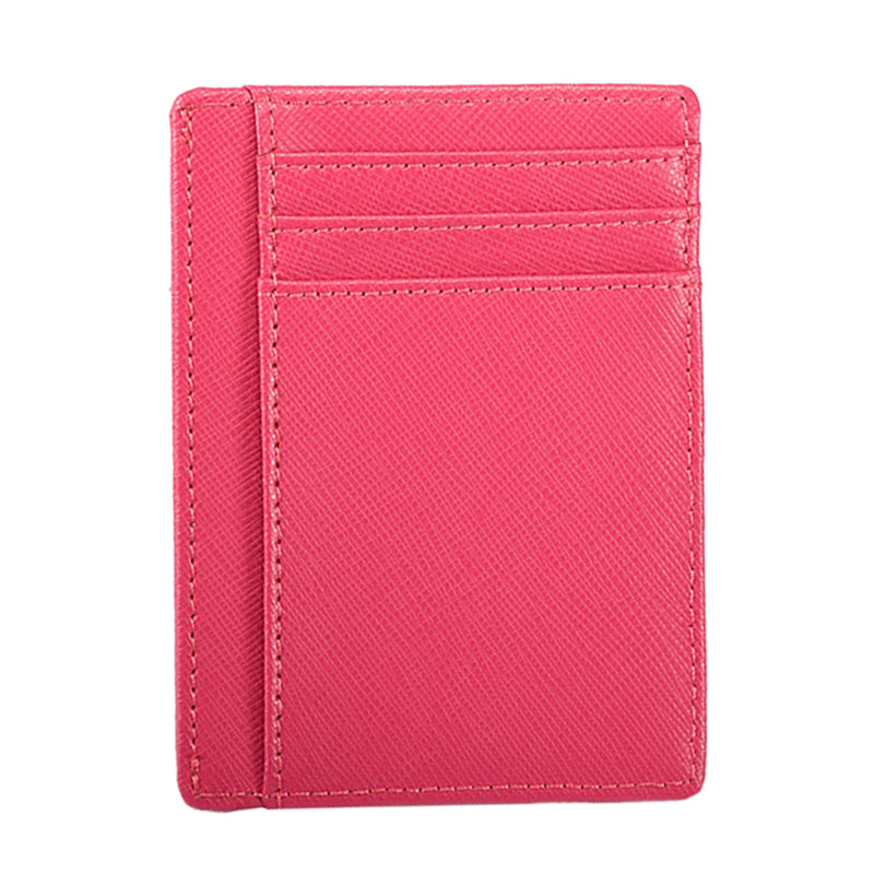 AP15 RFID Blocking Card Holder Pouch Genuine Cowhide Leather Compact Size Bank Card Storage Bag