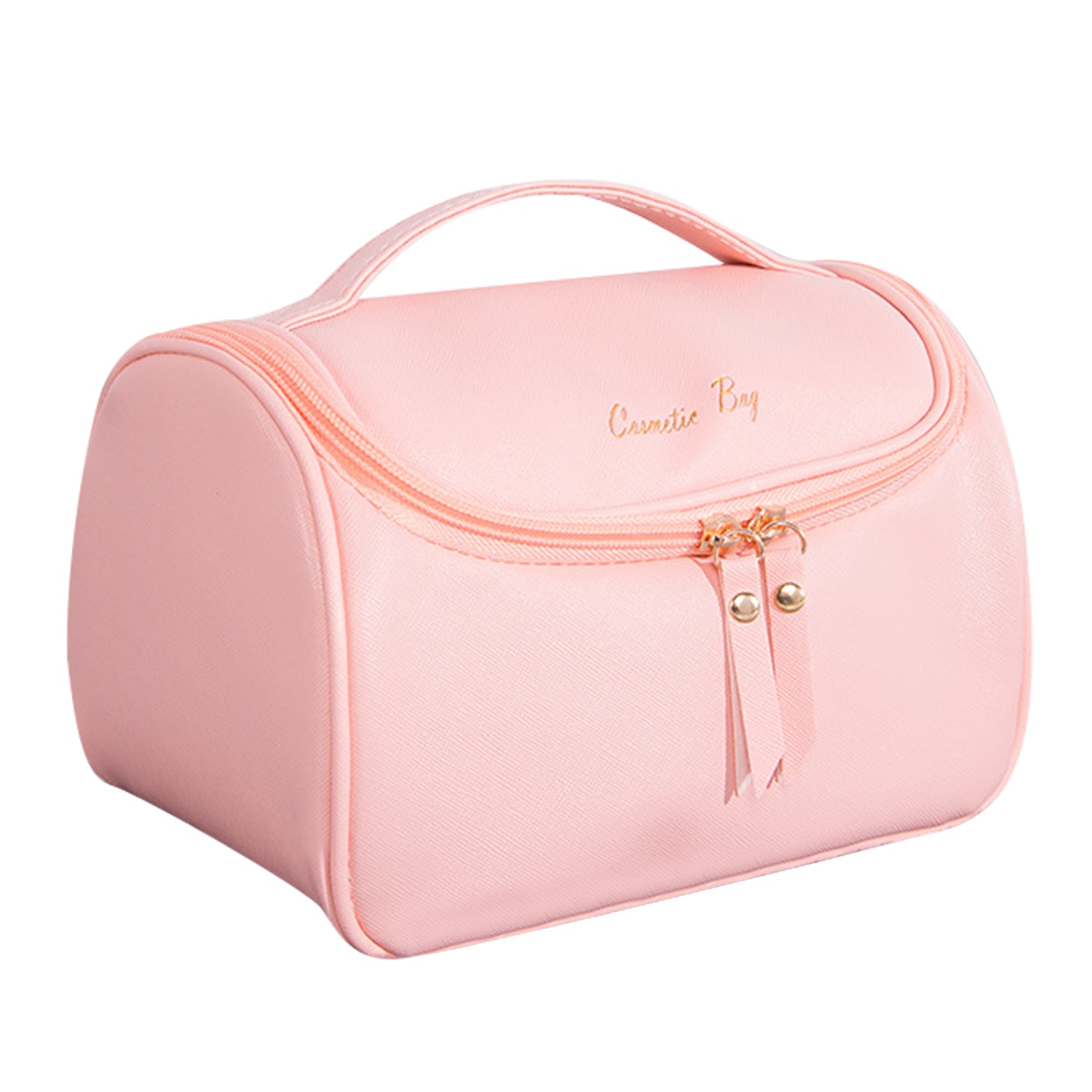 HK8158 Large Capacity Waterproof Toiletry Bag Portable Travel PU Leather Makeup Cosmetics Carrying Bag