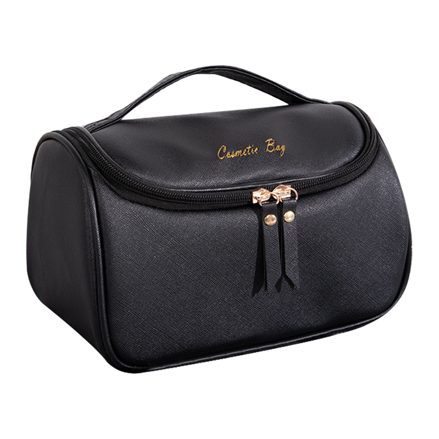 HK8158 Large Capacity Waterproof Toiletry Bag Portable Travel PU Leather Makeup Cosmetics Carrying Bag