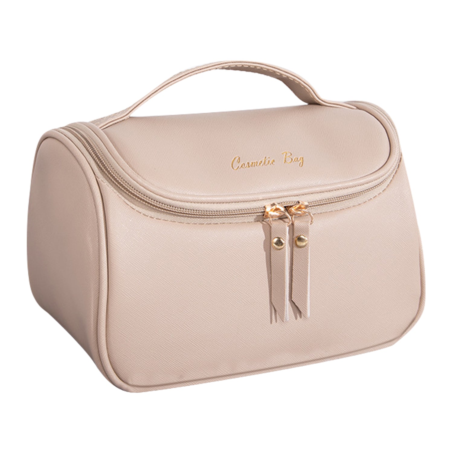 HK8158 Large Capacity Waterproof Toiletry Bag Portable Travel PU Leather Makeup Cosmetics Carrying Bag