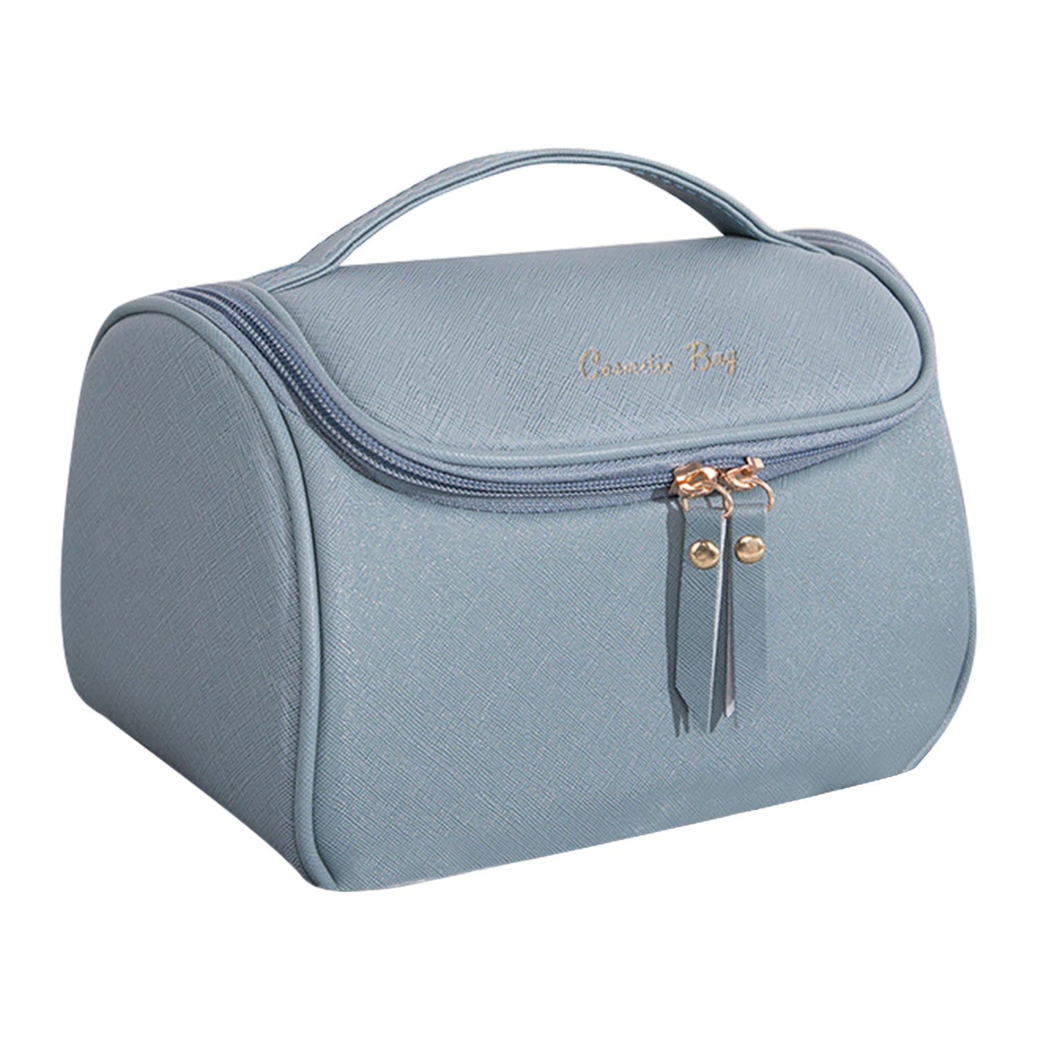 HK8158 Large Capacity Waterproof Toiletry Bag Portable Travel PU Leather Makeup Cosmetics Carrying Bag