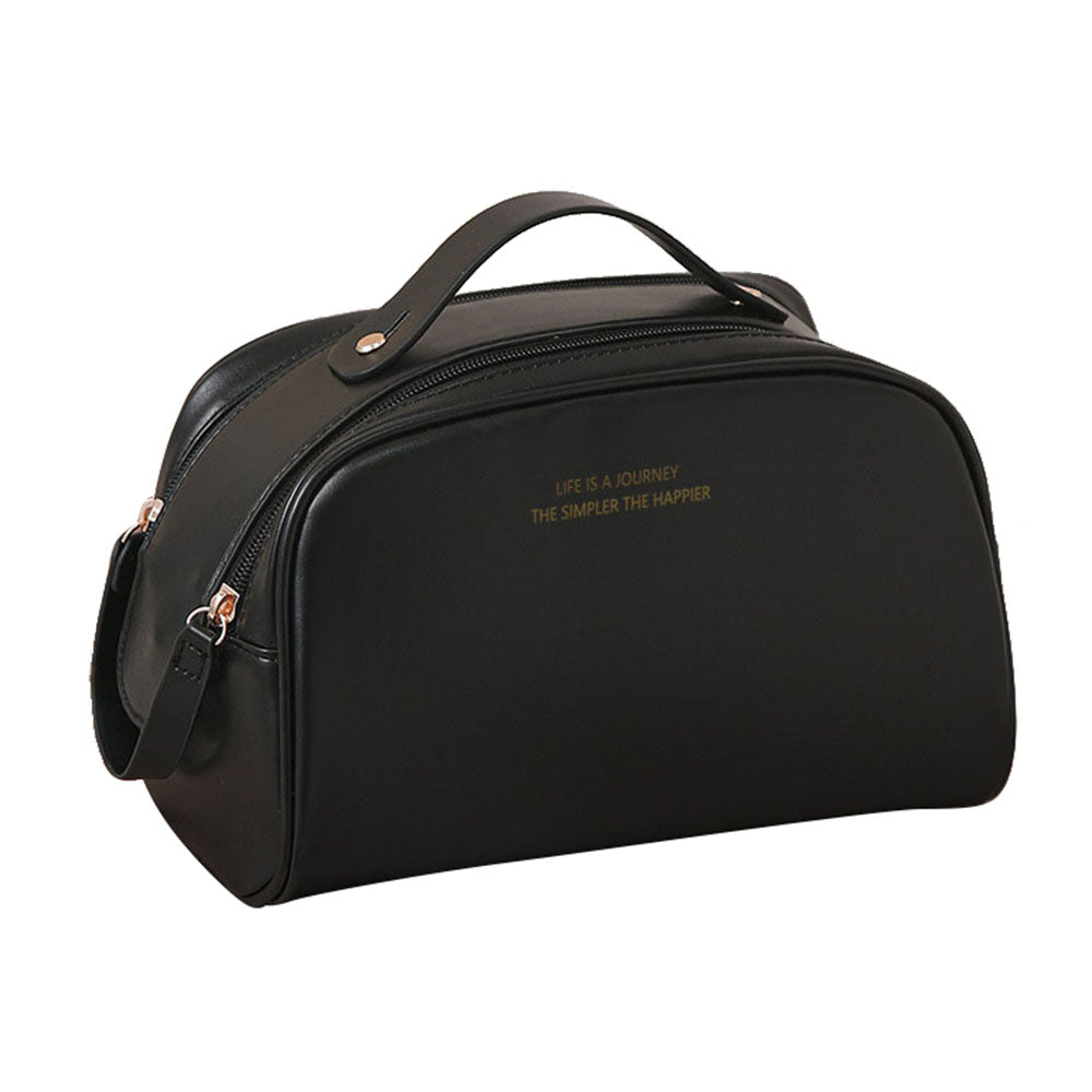 HK8301 Large Capacity Portable Makeup Cosmetics Bag Dual Zipper Portable Toiletry Organizer Bag