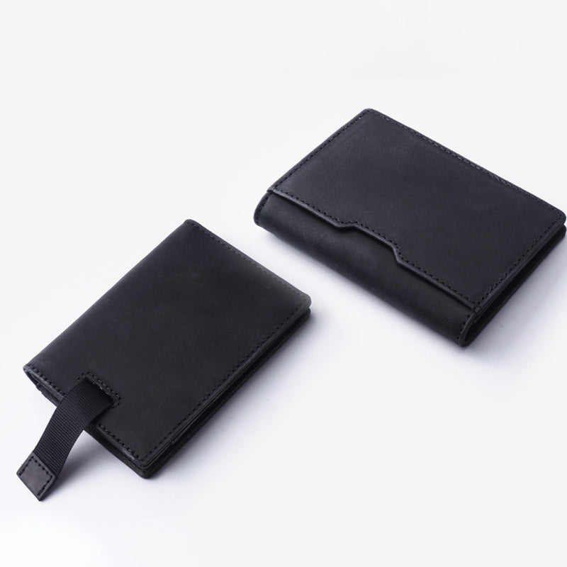 266 Multiple Card Slots Cowhide Leather Bi-fold Coin ID Credit Card Holder Storage Bag