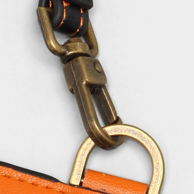 AP175 Card Slot Design Cowhide Leather Work Permit Holder with Removable Neck Strap