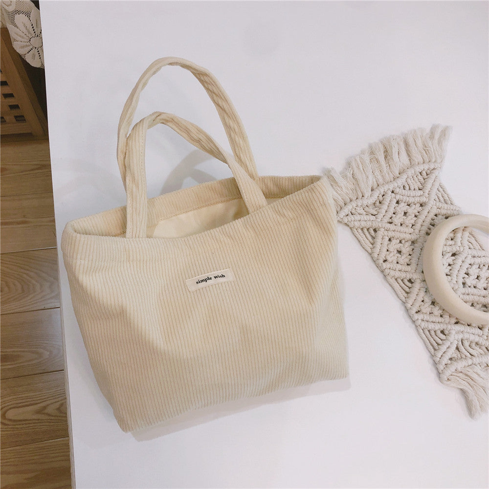 169 Handbag Makeup Storage Pouch Soft Corduroy Toiletries Organizer Cosmetic Storage Bag for Women and Teen Girls