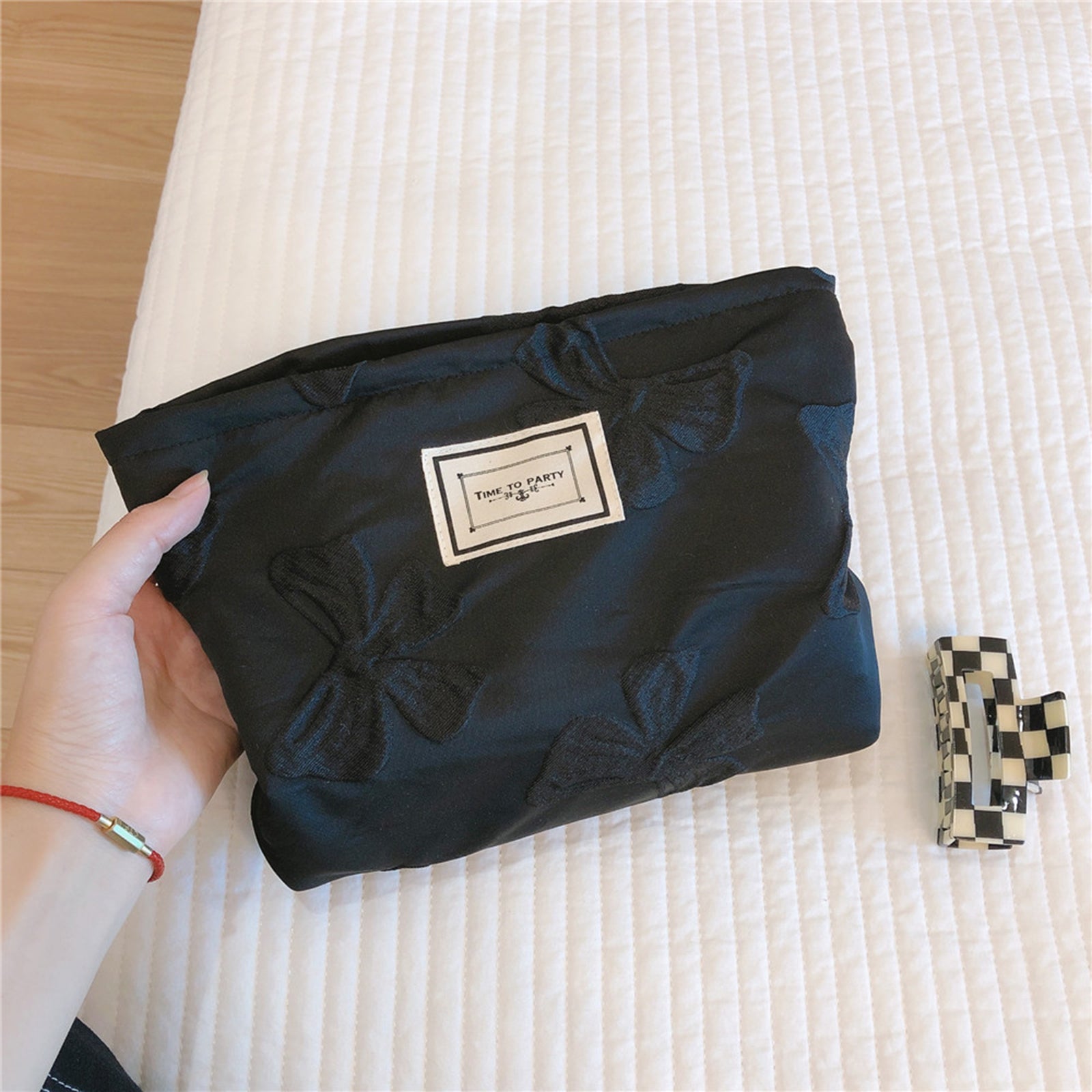 87 Large Canvas Toiletries Women Teen Girls Makeup Storage Pouch Wear-resistant Cosmetic Organizer Travel Bag