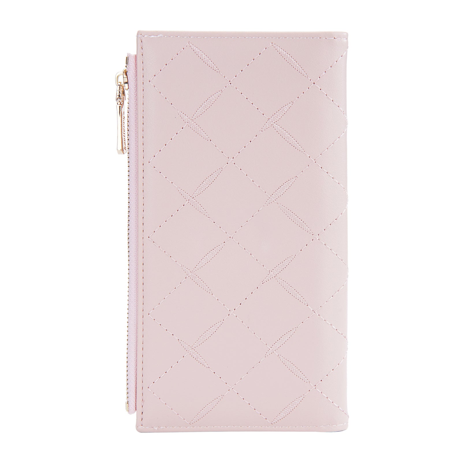 BAELLERRY N8627 Stylish Stitching Decor Women PU Leather Zipper Pocket Clutch Bag Cards Cash Holder Purse
