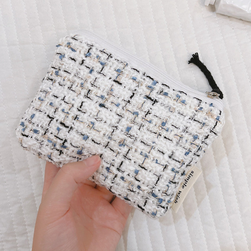 542 Canvas Coin Storage Bag Pouch Zipper Small Change Purse Card Key Holder Mini Wallet