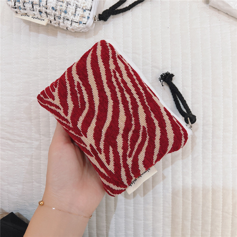 542 Canvas Coin Storage Bag Pouch Zipper Small Change Purse Card Key Holder Mini Wallet