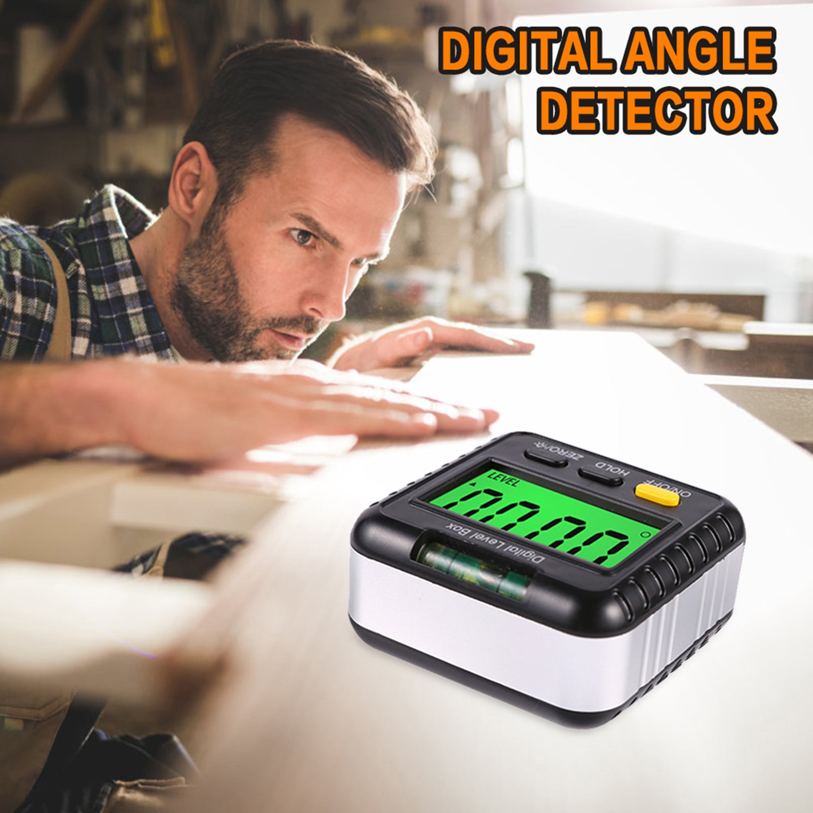 Digital Level Angle Detector Angle Gauge with Bubble Angle Measuring Tool for Carpentry Building