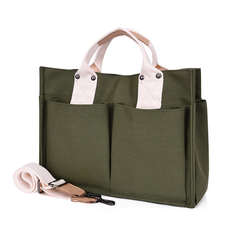 Women Canvas Tote Bag Casual Handbag Crossbody Shoulder Bag Large Capacity Mommy Pouch