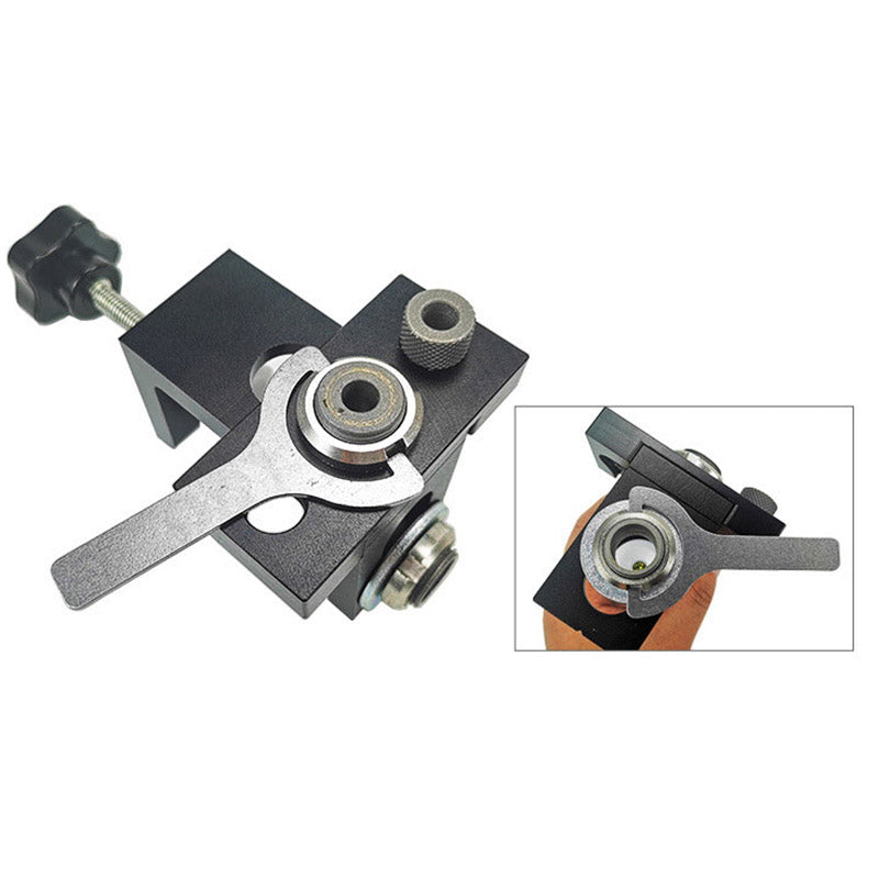 3-in-1 Adjustable Doweling Jig Woodworking Hole Jig Punch Locator with 8/15mm Drill Bit Tools Kit