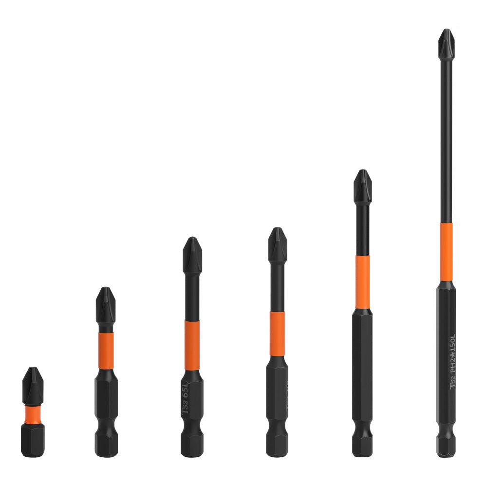 6Pcs 25/50/65/70/90/150mm Magnetic Cross Screwdriver Bit Electric Drill Bit Power Screwdriver Bit