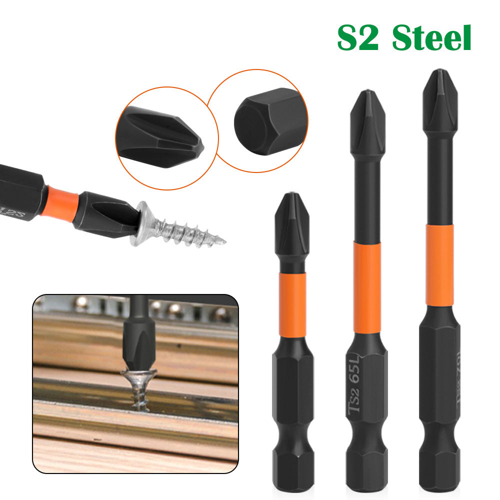 6Pcs 25/50/65/70/90/150mm Magnetic Cross Screwdriver Bit Electric Drill Bit Power Screwdriver Bit