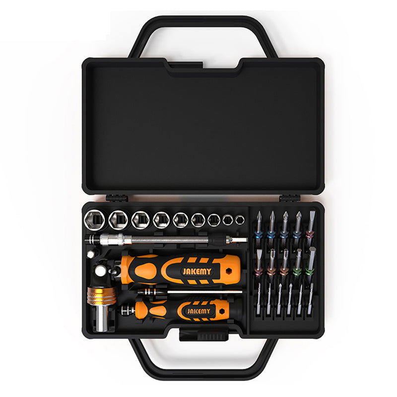 JAKEMY JM-6123 31-in-1 Multifunction Hardware Hand Tool Set Portable Screwdriver Bits for TVs Computers