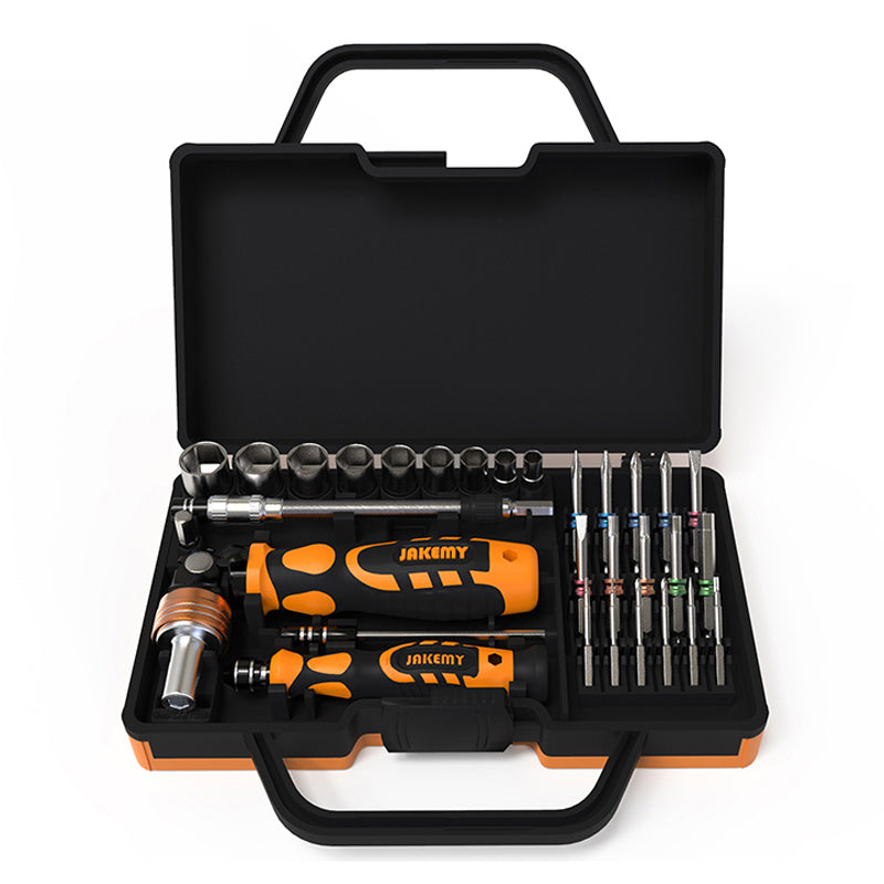 JAKEMY JM-6123 31-in-1 Multifunction Hardware Hand Tool Set Portable Screwdriver Bits for TVs Computers