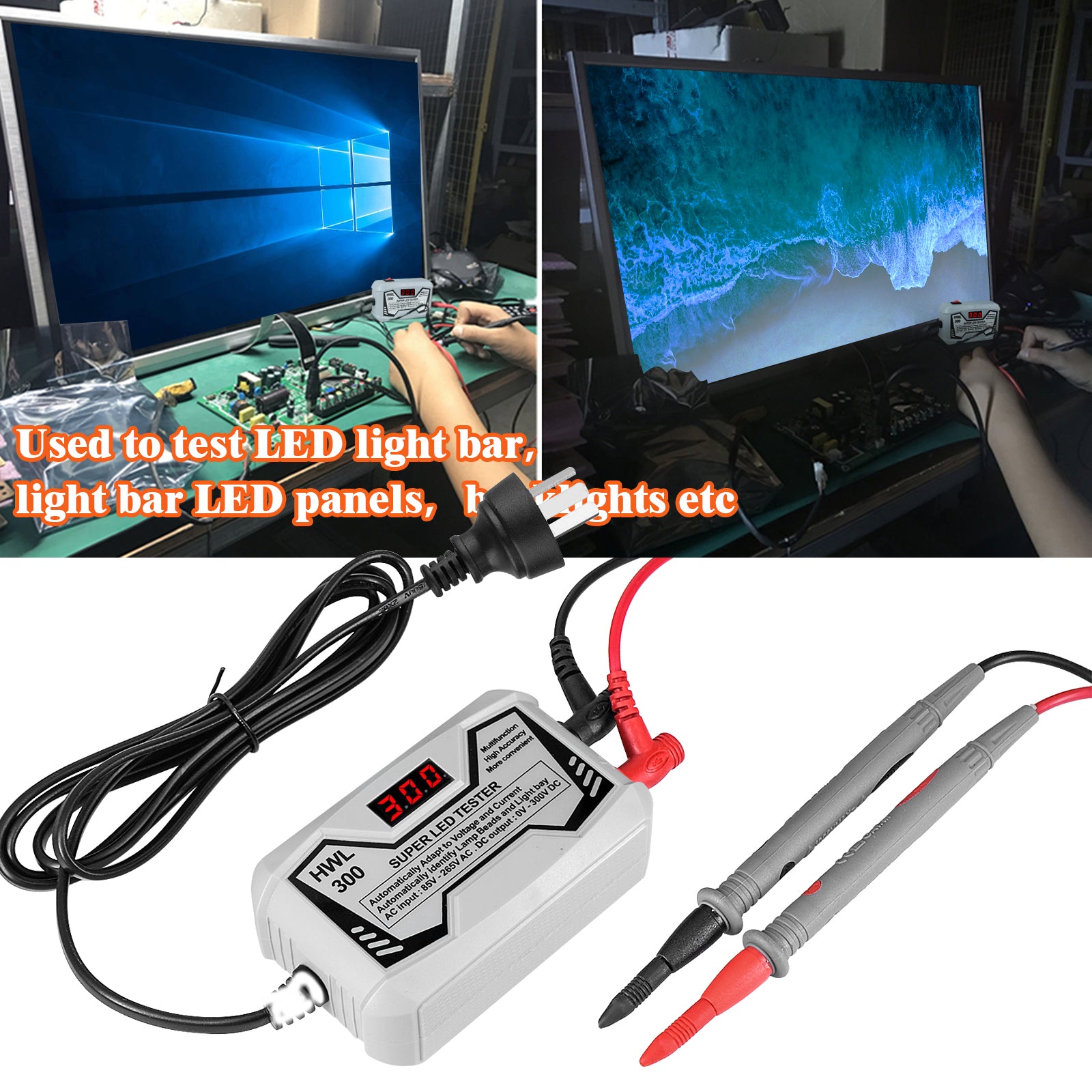 0-300V LED Lamp TV Backlight Tester Multifunctional LED Strips Beads Test Tool Measurement Instruments for LED Light (CE FCC Certified)