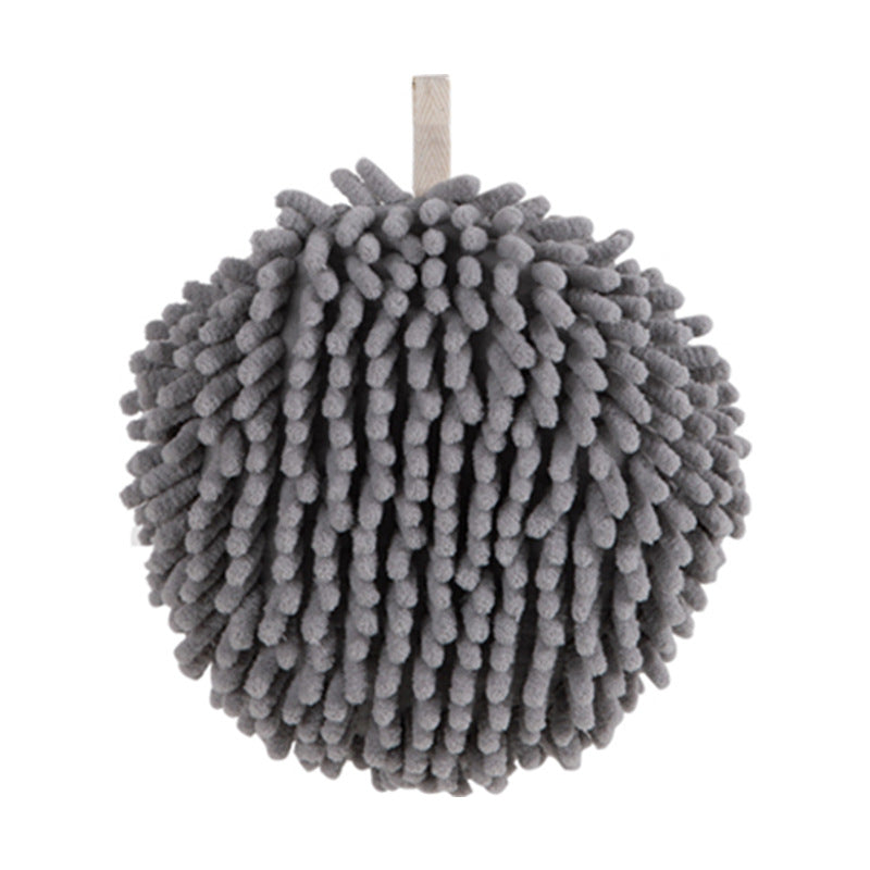 Chenille Hand Towel Kitchen Bathroom Hand Towel Ball with Hanging Loop Quick Dry Water Absorbent Towel