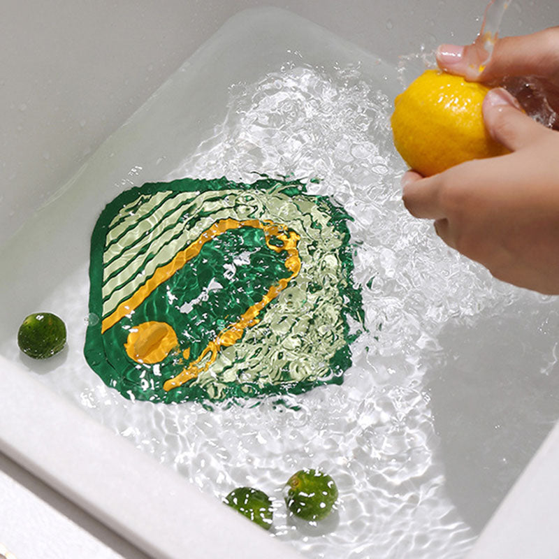 Wavy Texture Anti-blocking Kitchen Sink Bathtub Strainer Shower Floor Drain Stopper with Handle