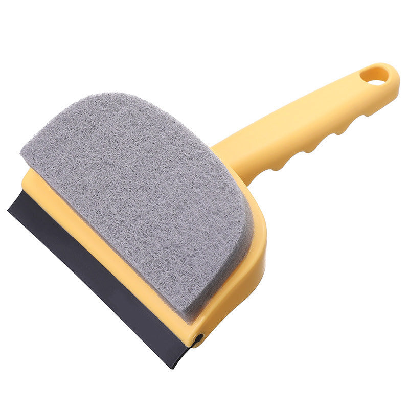 Double-Sided Cleaning Brush Sponge Scraper Easy Scrubbing for Bathroom Mirrors Glass Doors and Windows Sinks