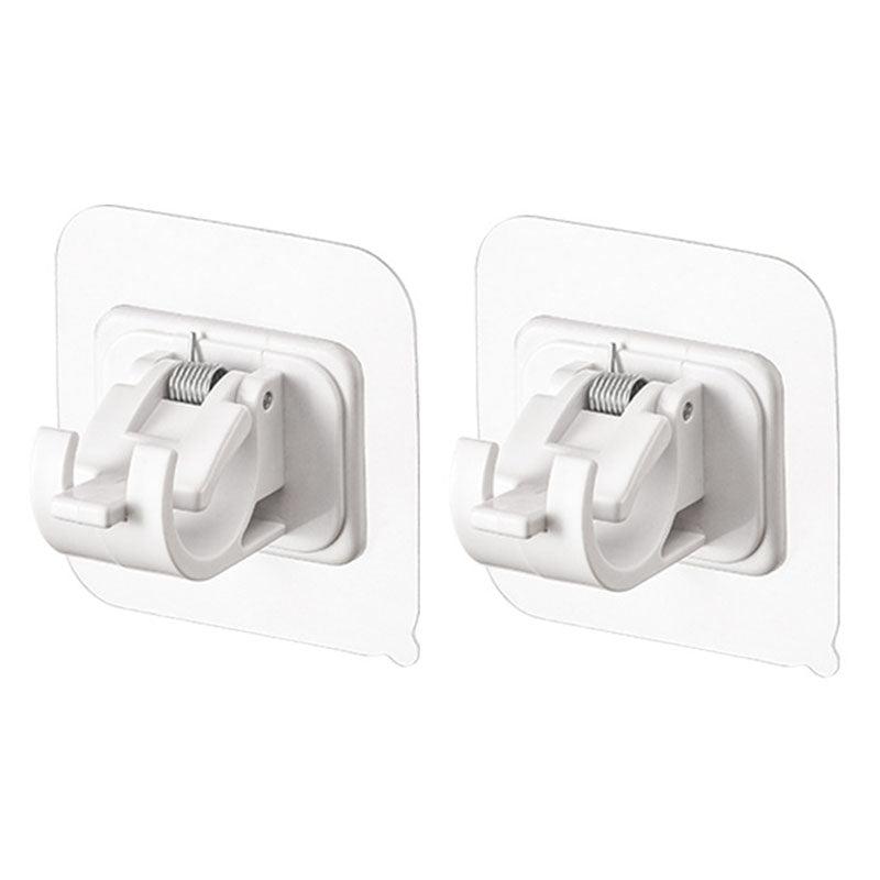 2PCS Curtain Towel Rod Holder No Drill Self-Adhesive Holder Hook Fixing Hook Hanging Bracket