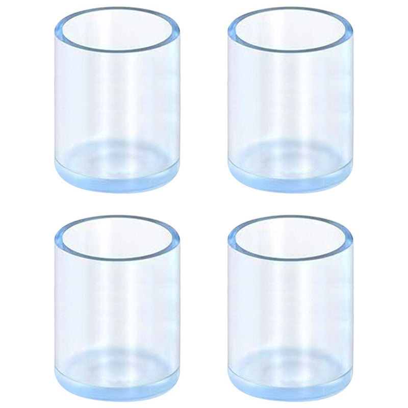 4Pcs/Set 16mm Round Rubber Table and Chair Leg Feet Pad Caps Transparent Foot Sock Cover Non-slip Furniture Floor Protector Pad