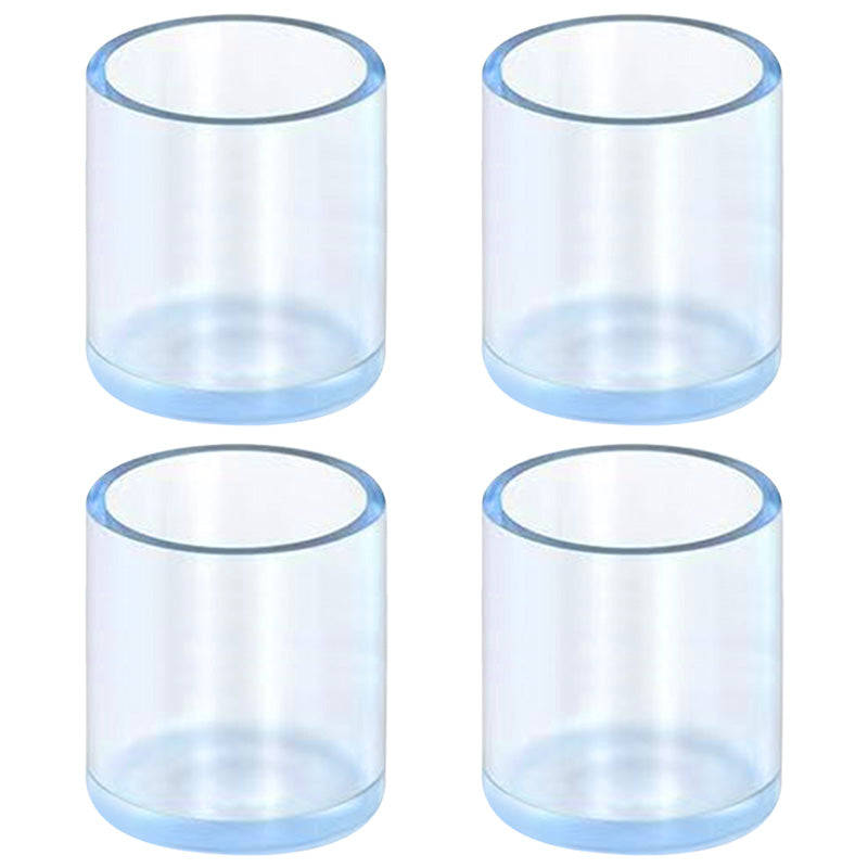4Pcs/Set 19mm Round Dust-proof Transparent Rubber Furniture Foot Sock Cover Table and Chair Leg Feet Pad Caps Floor Protector Pad